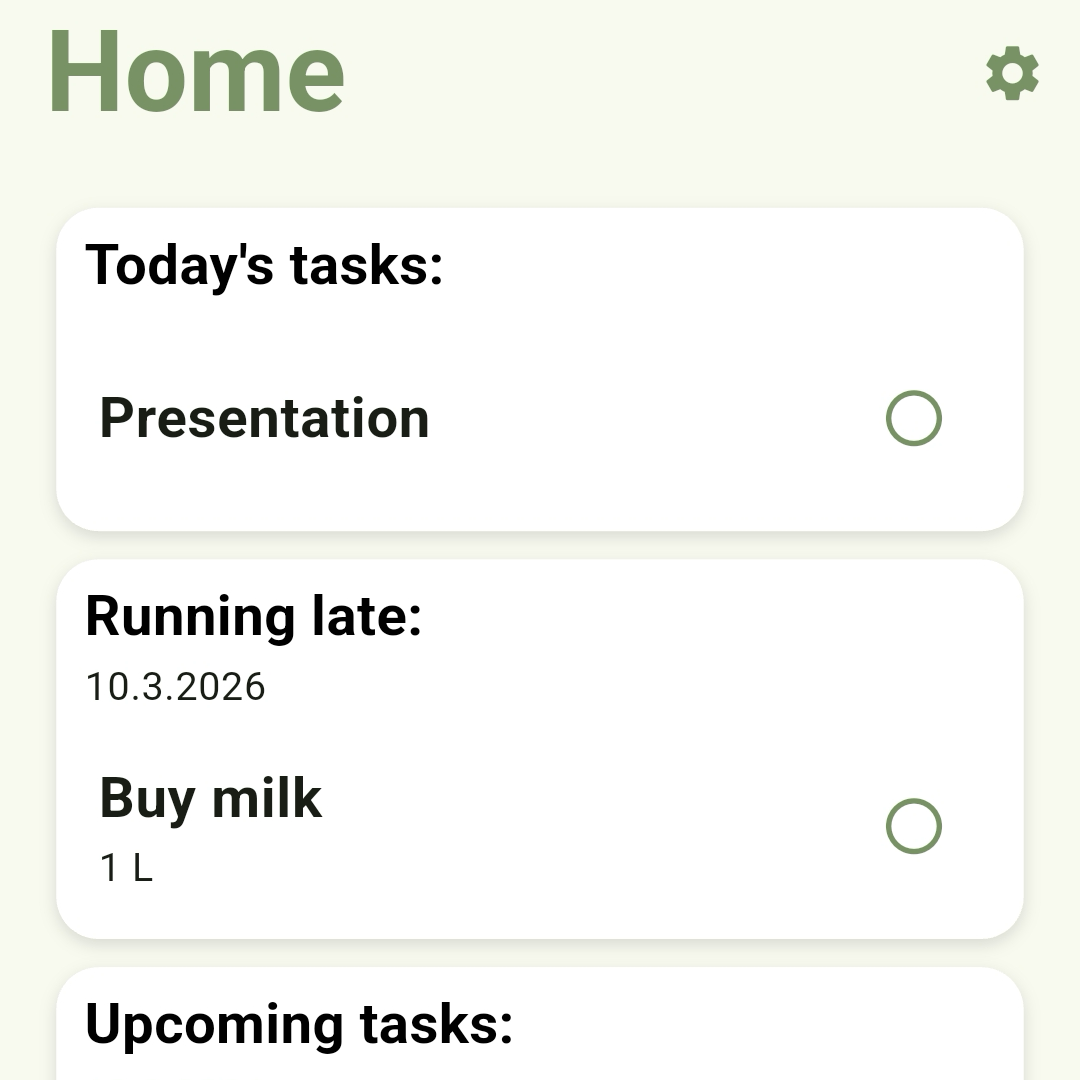 Agenda view